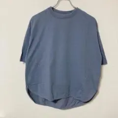 半袖Tシャツ　ラウンドネック　ドロップショルダー　こなれ　ラウンド裾　フェミニン