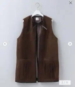 <6(ROKU)>SUEDE FRINGE VEST/ベスト