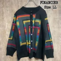 FINANCIER カーディガン 総柄 サイズL L