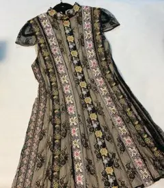 【入手困難】Alice + Olivia 花柄 刺繍 ワンピース レース 黒