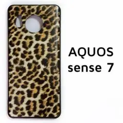 AQUOS sense7 カバー レオパード ヒョウ柄 アニマル
