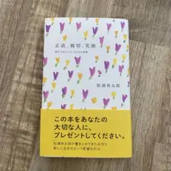 正直、親切、笑顔 松浦弥太郎著 新書サイズ