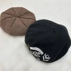 ベレー帽　セット　OZOC メッシュ　刺繍
