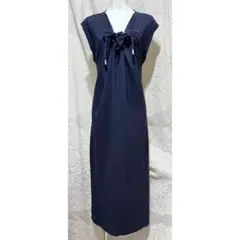 カルヴァンCARVEN スウェットロングワンピース濃紺#S