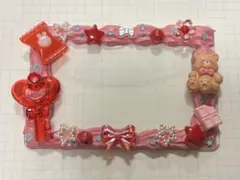 ホイップデコトレカケース　横型　赤ピンク