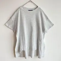 イーストボーイ Tシャツ リブ 半袖 カットソー L グレー シンプル 上品