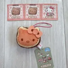【新品タグ付き】サンリオ　キティ　和菓子ティータイム　ステッカー　キーホルダー