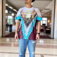 希少 L 90s LIQUID BLUE Vintage Tee USA製 古着