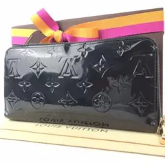 【超美品】ルイヴィトン ジッピーウォレット 黒紺 長財布 有名 レア 高級 男女