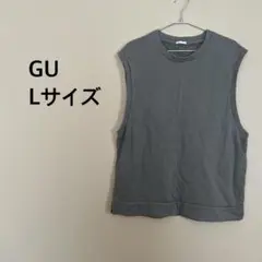 GU/メンズ/ベスト/カーキ/無地/シンプル/