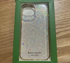 ケイトスペード iPhone15 ケース　グリッター