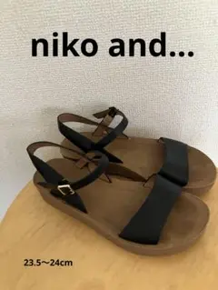 niko and… ニコアンド オリジナル厚底ネックサンダル M 23.5