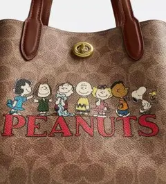 COACH x PEANUTS　ウィロウ トート バッグ 24・シグネチャー