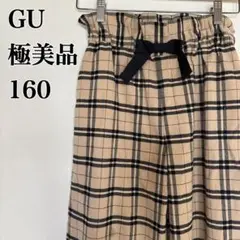 極美品⭐️ GU ジーユー ワイドパンツ ウエストゴム チェック柄