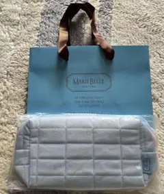 未使用　MARIEBELLE　マリベル　ライトブルー　ポーチ