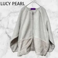＊LUCY PEARL＊【LL】ジッパー付ショートジャケット 洗える 通勤