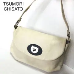 ツモリチサト ショルダーバッグ ハンドバッグ 2way ネコ ホワイト