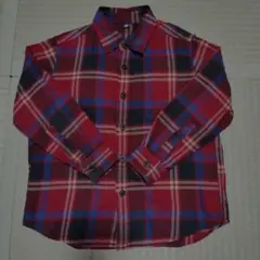 UNIQLO 長袖シャツ 3-4歳　 赤・青・黒チェック