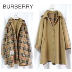 Vintage BURBERRY バーバリー ゆったり コート チェック柄