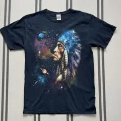 インディアンUS古着デザイン性・雰囲気・配色・柄 ◎グッドプリントTシャツ