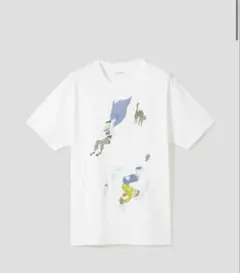 L グラニフ　松本大洋　 Tシャツ　クロとシロ飛ぶ　鉄コン筋クリート
