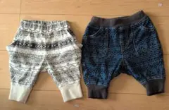 ペイズリー柄サルエルパンツ2枚セット