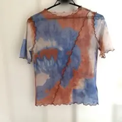 シアートップス　タイダイ柄