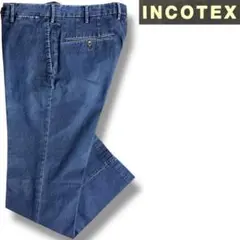 J6027 美品 インコテックス ストレッチノープリーツデニムスラックス 50