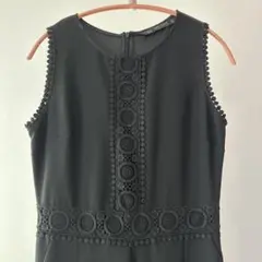 ZARA BASIC ブラック ノースリーブ オールインワン