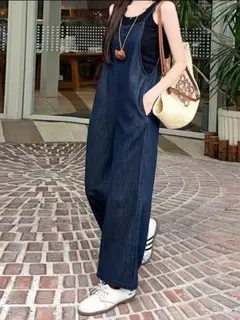 ワイドレッグオーバーオール