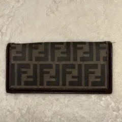 FENDI フェンディ ズッカ柄 レザー キャンバス 長財布 ウォレット