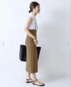 Nobleノーブル ショルダーストラップサロペットスカート40