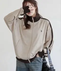 U.S. POLO ASSN. 別注ライントラックジャケット ベージュ