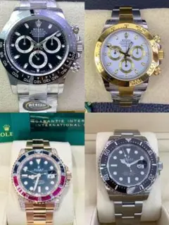ROLEX 時計セット (Daytona, GMT-Master II, Sub