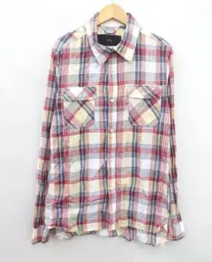 AKM×FIVE BROTHER チェック 長袖シャツ