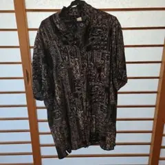 ペイズリー柄 半袖シャツ Lサイズ