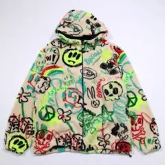 BARROWグラフィティデザイン フリースジャケット