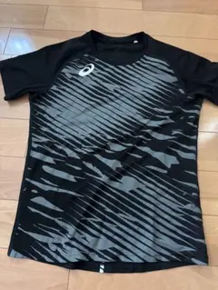 ASICS D1 ブラック ストライプ Tシャツ M