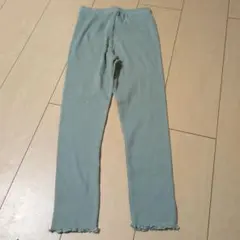 ミントグリーン フリル裾 ボトムス