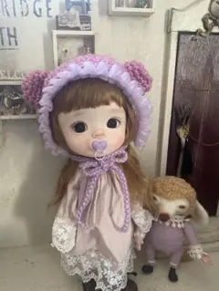 フリルなクマ耳ボンネット