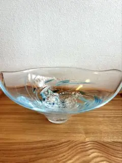 骨董 作家物工芸ガラス 名工 石井康治 甕型 霰 冷製碗茶器 翡翠