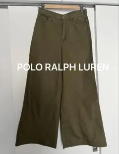 ポロラルフローレン　ワイドチノパンツ　ハイウエスト　カーキ　POLO RALPH