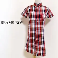 BEAMS BOY ビームスボーイ トップス 半袖 ロング シャツ チェック