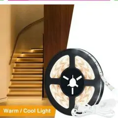 USB接続 5m LEDテープライト 人感センサー