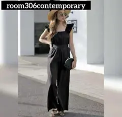 完売品room306contemporary ショルダーフリルデザインロンパース