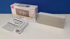 ★ダイソー ミラーデジタル時計 【長方形】★USB電源
