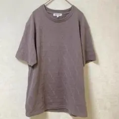 THE SHOP TK グレーブラウン 半袖 Tシャツ トップス Lサイズ柄物