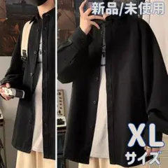 ブラック ロングスリーブ シャツ XL シンプル