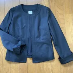 ディノス Cara 丸首 ジャケット 11号 黒