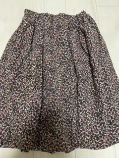 ファミリア familiar スカート キッズ 150 小花柄 ベロア
